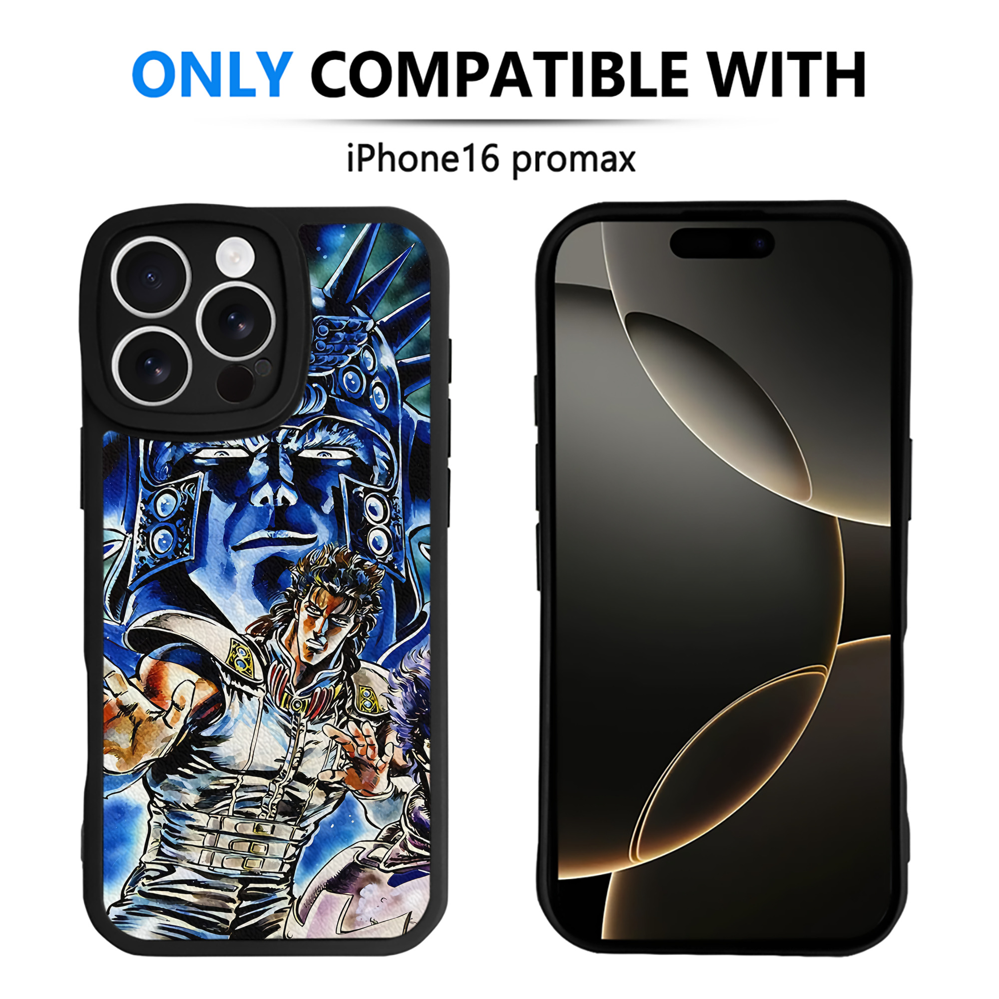 （画像用） 北斗の拳 Fist of the North Star 【iPhone 16シリーズ対応】シリコンスマホケース（レザー調） 材質：シリコン